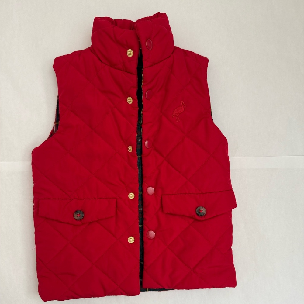 The Beaufort Bonnet Company Red Quilted Kids Vest